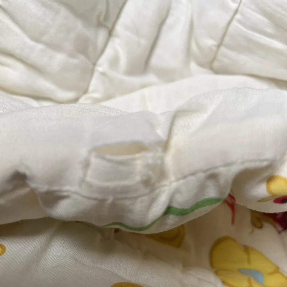 Vtg Walt Disney Productions Winnie The Pooh Baby Blanket Toddler Quilt - Damaged